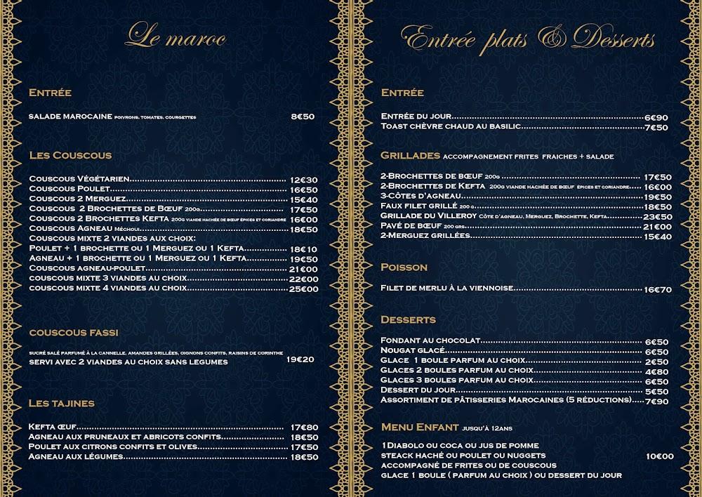Restaurant Le Villeroy - Menu Image 1